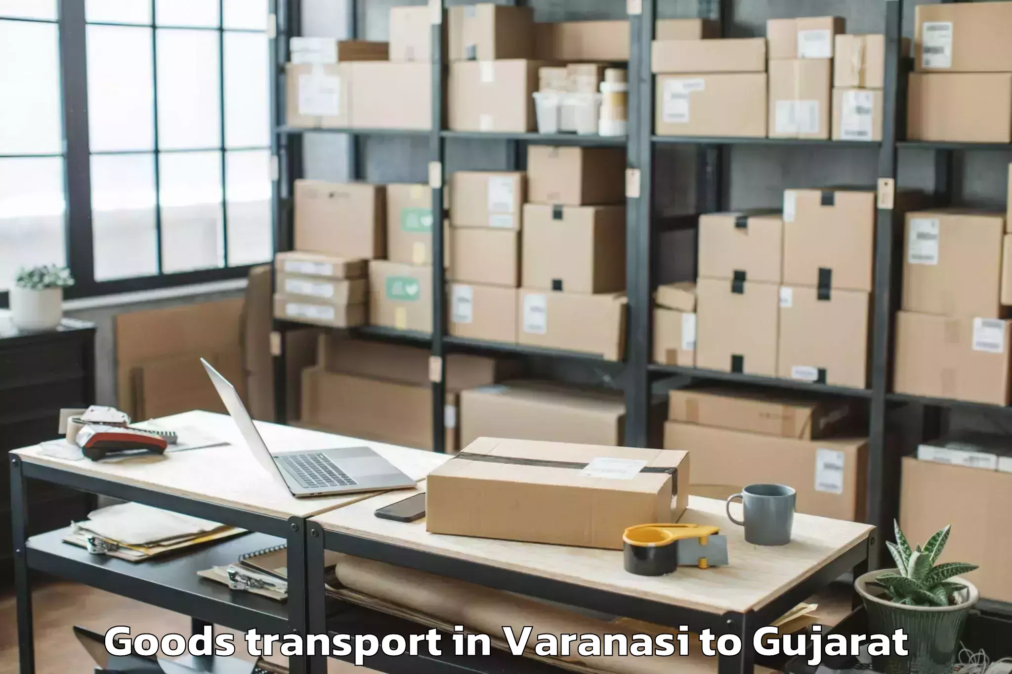 Reliable Varanasi to Porbandar Airport Pbd Goods Transport